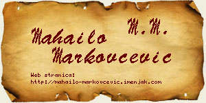 Mahailo Markovčević vizit kartica